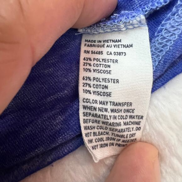 American Eagle Outfitters Crop Blue Light Weight Short Sleeve Flowy T-shirt Sz M - Picture 6 of 7